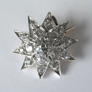 TIFFANY Antique Diamond Star Brooch